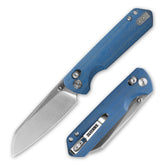 King Penguin G062 Folding Knife (3.35''+14C28N+Micarta Handle)-Crossbar Lock-Thumb Stud-Olitans